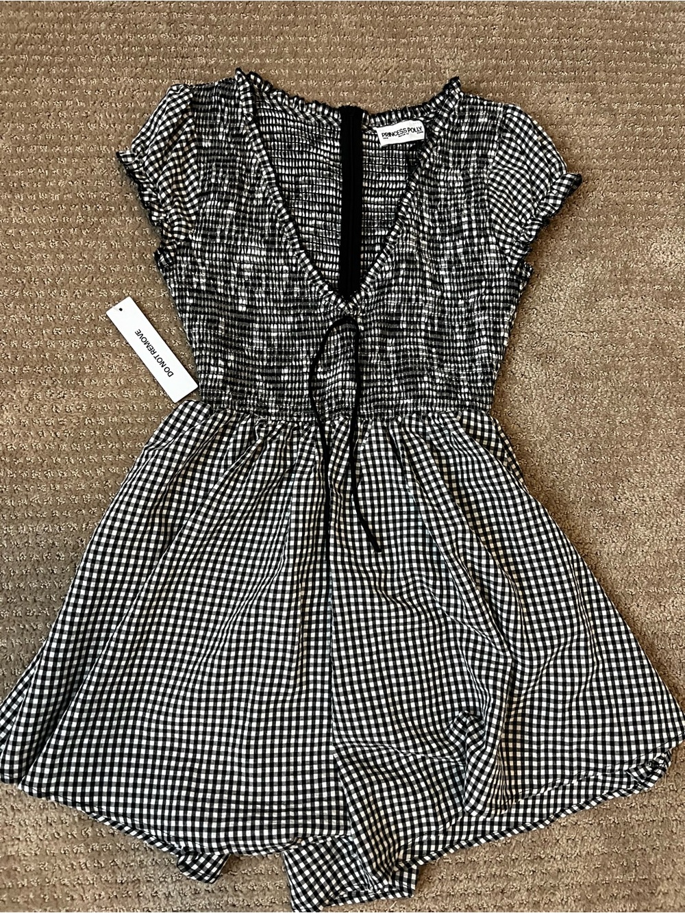 Princess Polly Wescott Gingham Romper New